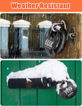 Load image into Gallery viewer, DELSWIN 4-Digit Disc Combination Lock Outdoor - Heavy Duty Combination Padlocks with Hardened Steel Shackle Weatherproof Combo Locks for Gates,Sheds,Fence,Storage Unit (3/8" Shackle, Black,2 Pcs)