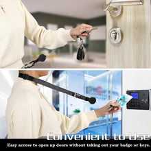 Load image into Gallery viewer, DELSWIN Heavy Duty Retractable Lanyard - Breakaway Lanyards for ID Badges Keys, Retractable Keychain with Upgraded Carabiner, Key Ring, and 2-Card Thumb-Slot Badge Holder, 8 oz Retraction