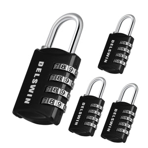 Combination-Padlock 4-Digit-Gym-Locker-Lock - 4 PCS Resettable